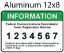 Picture of S-004: Tower Information Aluminum Sign with Number Kit