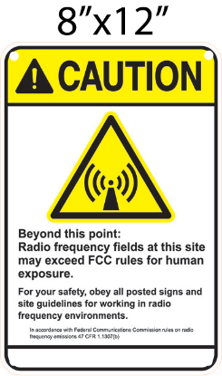Picture of CAUTION YELLOW RF 8X12