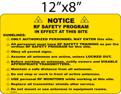 Picture of RF SAFETY GUIDELINES 8X12