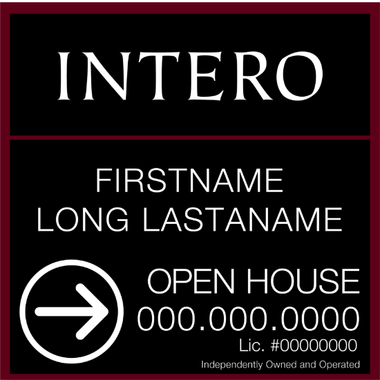 Picture of [OLD] INTERO 24"x24" IFS Open House Black Metal - Two Line