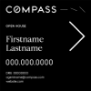 Picture of Compass 20"x20" O.H. White Super Frame - Black Sign A