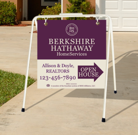 Picture for category Berkshire Hathaway Open House White Metal A-Frame