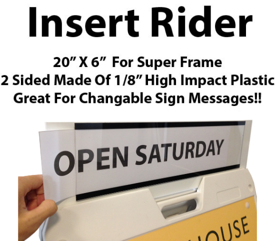 Picture of 20"x6" White Insert Rider