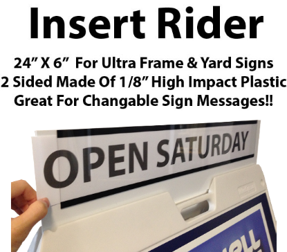 Picture of 24"x6" White Insert Rider