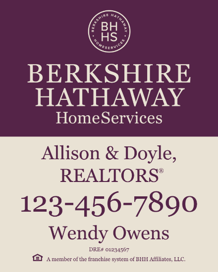 Picture of Berkshire Hathaway 30"x24" Yard - Beige Sign 1