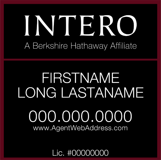 Picture of [OLD] INTERO 18"x18" BHA Condo Sign - Two Line