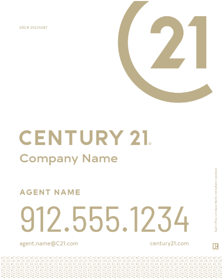Picture of Century 21 30"x24" Yard - White Sign B