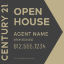 Picture of Century 21 20"x20" O.H. Black Super Frame - Grey Sign B