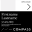 Picture of Compass 20"x20" O.H. White Super Frame - Black & White Sign A