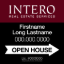 Picture of INTERO 20"x20" IFS O.H. Black Super Frame - Classic Two Line