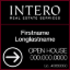 Picture of [REPLACEMENT PANELS] INTERO 20"x20" O.H. Super Frame - Two Line Bold