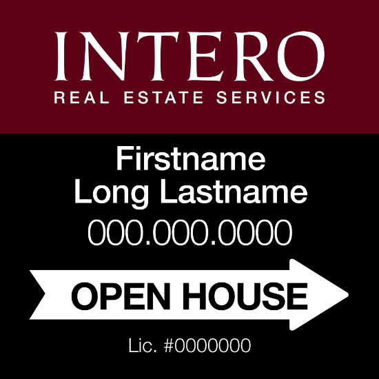 Picture of [REPLACEMENT PANELS] INTERO 24"x 24" Open House Ultra Frame - Classic Two Line - Copy