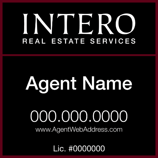 Picture of INTERO 18"x18" RES Condo Sign - Standard - Copy
