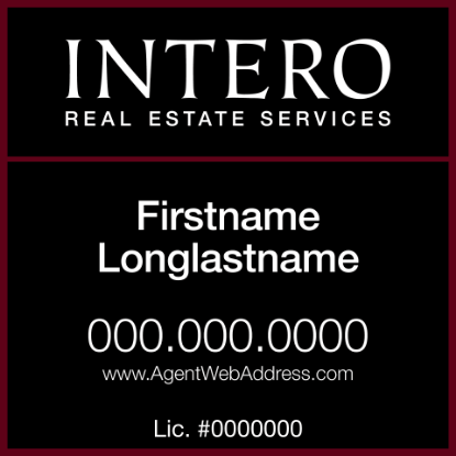 Picture of INTERO 24"x24" RES Yard Sign - Two Line - Copy