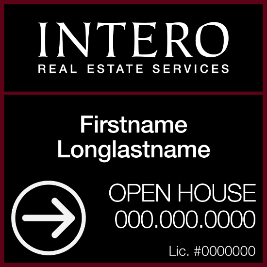 Picture of [REPLACEMENT PANELS] INTERO 20"x20" O.H. Super Frame - Two Line Bold - Copy