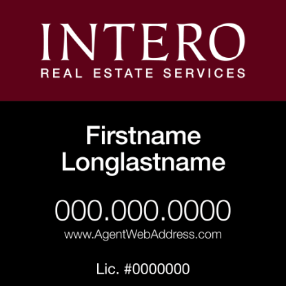 Picture of INTERO 24"x24" RES Yard Sign - Classic Two Line - Copy