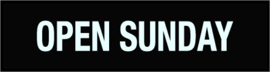 Picture of INTERO 6"x24" - Open Sunday - Copy