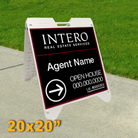 Picture for category Intero Franchised Open House White Super A-Frame 20"x20" - 
