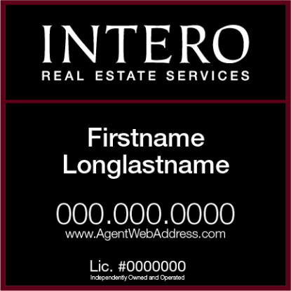 Picture of INTERO 24"x24" RES Yard Sign - Two Line - Franchised