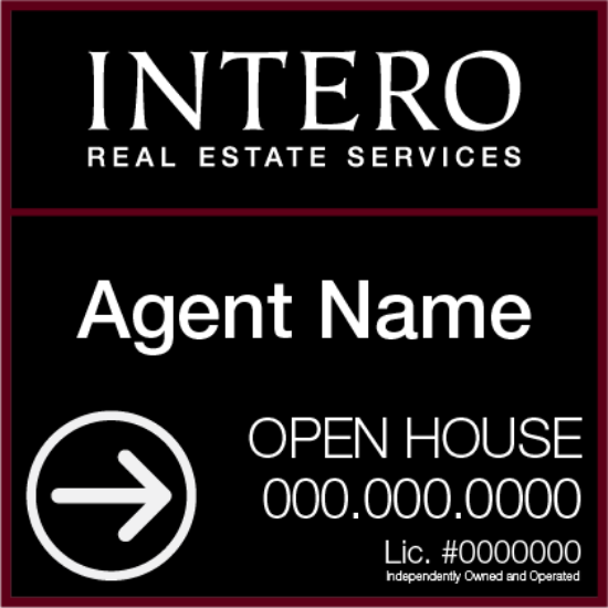 Picture of INTERO 24"x24" RES O.H. Black Ultra Frame - Standard - Franchised