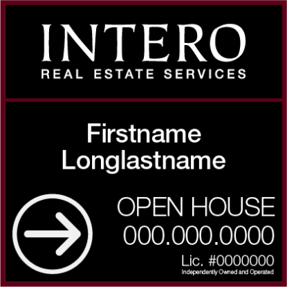 Picture of INTERO 24"x24" RES O.H. White Ultra Frame - Two Line - Franchised