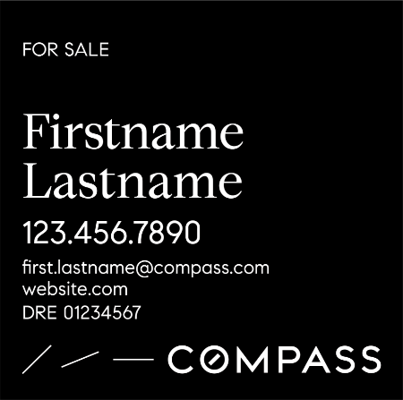 Picture for category Compass Yard Signs - Black