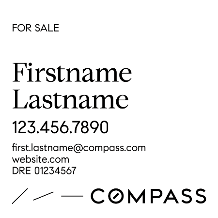 Picture for category Compass Yard Signs -  White