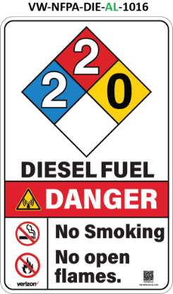 Picture of VW-NFPA-DIE-AL-1016 | VW-NFPA-DIE-DC-1016 | VW-NFPA-DIE-PE-1016
